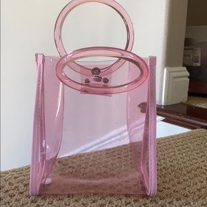 Clear pink small purse